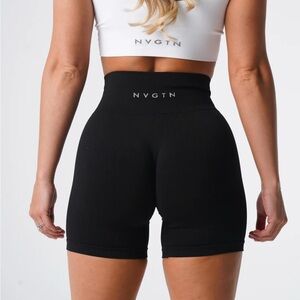 NVGTN High Waisted Black Solid Seamless Shorts size XS sold out online